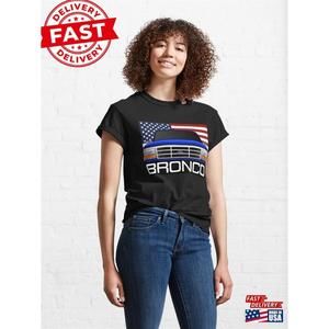 Ford Bronco Blue Obs American Flag Classic T-Shirt